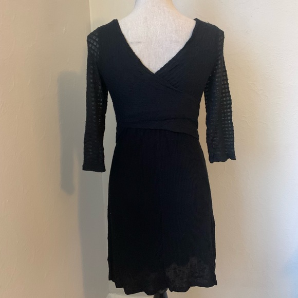 🎁Host Pick🎁 NWOT Amadi Fara Surplice dress in black from Anthropologie, size xs - Picture 6 of 8